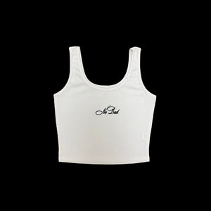 ESSENTIAL CROPPED TANK - WHITE